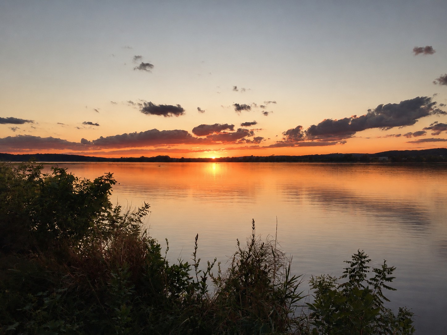A Nebraska river at sunset